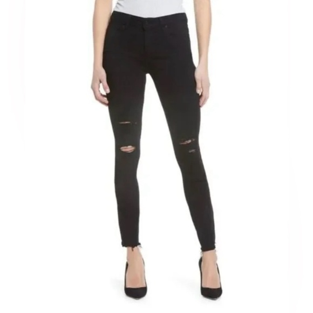 PAIGE Verdugo Ankle Nisha Night Destructed Jean